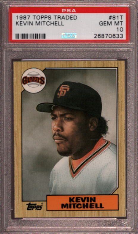 Auction Prices Realized Baseball Cards 1987 Topps Traded Kevin Mitchell