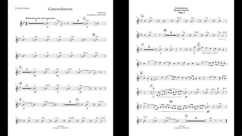 Greensleeves Electric Guitar Part Arr By Alfred Reed Youtube