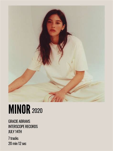 Minimal Aesthetic Polaroid Album Poster For Minor EP By Gracie Abrams