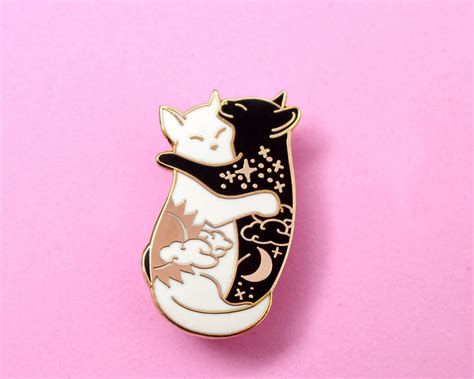 Enamel Cat Pin Cat Lapel Pin Etsy