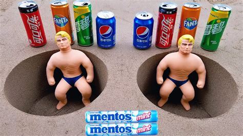 Stretch Armstrong Vs Coca Cola Pepsi Sprite Fanta And Mentos