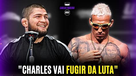 Khabib Provoca Charles Do Bronx N O Vai Lutar Youtube