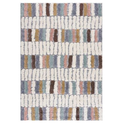 Hippie 03 Tapis à Poils Longs Et Relief Multicolore 120x170cm Leroy