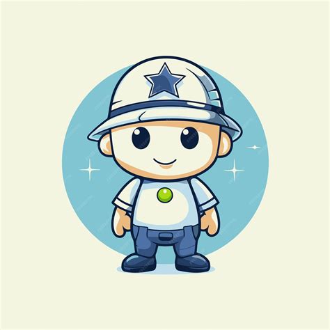 Premium Vector | Cute policeman cartoon character vector illustration ...