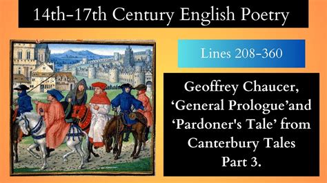 Geoffrey Chaucer General Prologueand Pardoner S Tale From