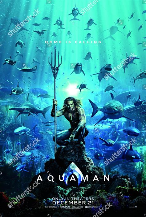 Aquaman 2018 Poster Art Jason Momoa Editorial Stock Photo Stock Image