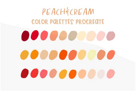 30 Peach Cream Procreate Color Palettes Gráfico Por Mangpor2004