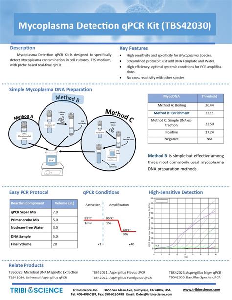 Mycoplasma Detection QPCR Kit TBS42030 Tribioscience