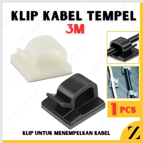 Jual Klip Kabel Klem Jepit Perapih Cable Listrik Tempel Dinding Perekat