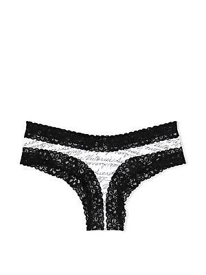 Victoria S Secret Lace Waist Cotton Cheeky Panty Color White Black New