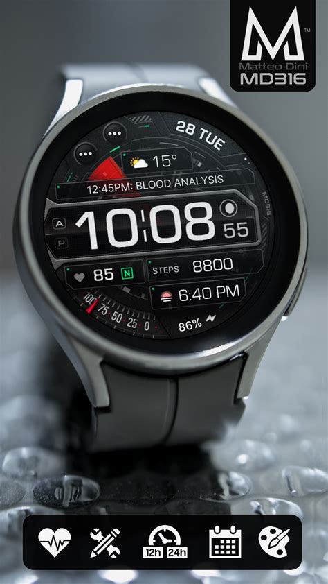 MD316 Digital Watch Face - Matteo Dini MD Wear OS Tizen