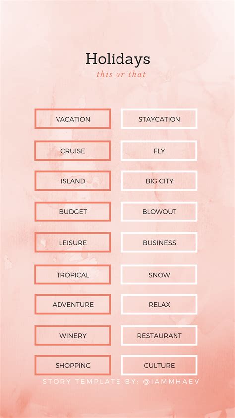 Holidays This Or That Instagram Story Templates Instagram Story