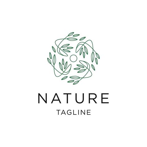 Nature Flower Line Logo Icon Design Template Flat Vector 13011773