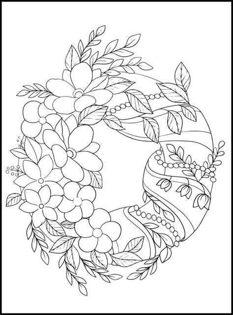 Flowers Adult Coloring Book Pages 17690767 Vector Art at Vecteezy