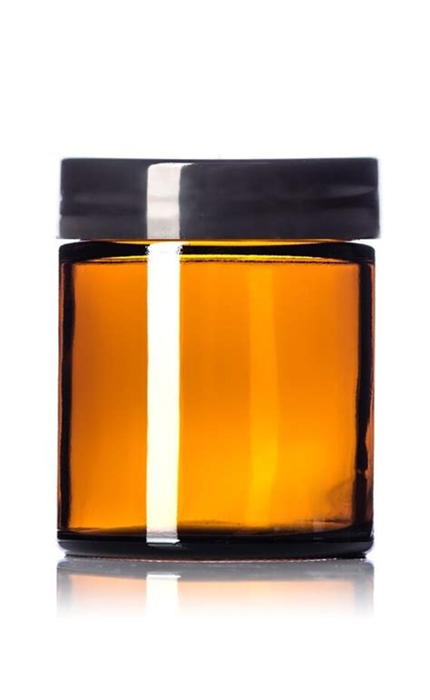 4 Oz Amber Glass Jar Straight Sided W Plastic Lined Cap Etsy