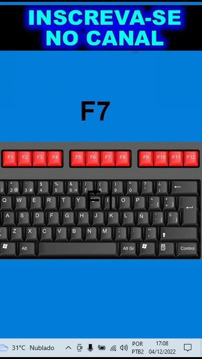 Para Que Servem As Teclas F1 A F12 Do Teclado Do Pc Shorts Youtube