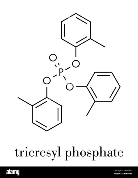 Molécula De Fosfato De Tricresilo Tcp Se Utiliza Como Plastificante