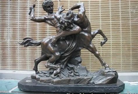 Enorme Mito Grego Nu Mulher Centauro Arte Bronze Escultura Clássica art