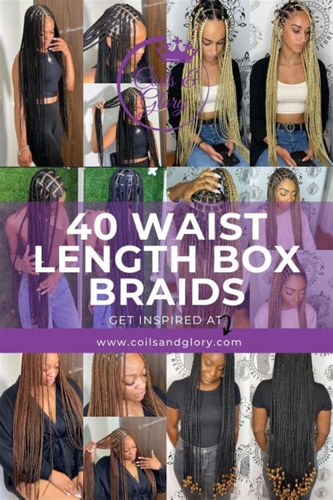 40 Waist Length To Floor Length Long Box Braids Hairstyles To Make A Statement In Coils And Glory