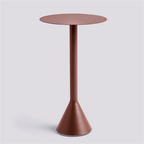 HAY Palissade Cone Table Ø 60 H 105 Iron Red Utebord bord fra Hay