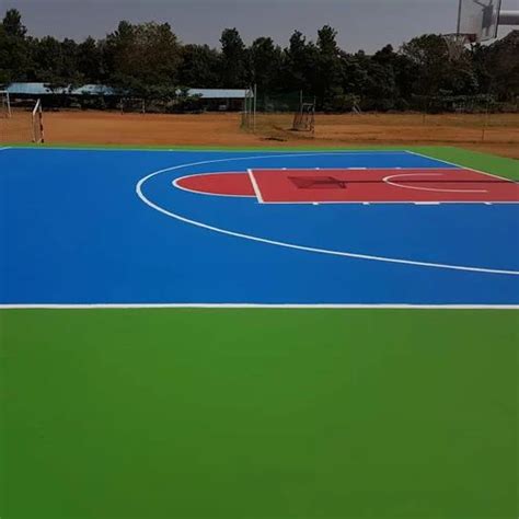 Multicolor Glossy Acrylic Sports Flooring At Sq Ft In Coimbatore