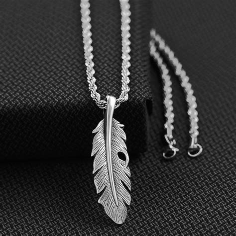 Mens Western Feather Necklace Cattle Kate Mens Silver Cuff Bracelet