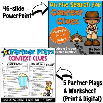 Context Clues Practice Bundle Worksheets Task Cards Activities For