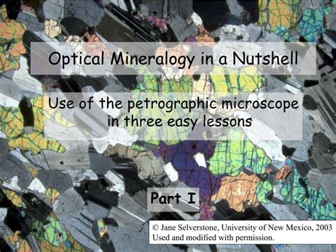 Ppt Optical Mineralogy In A Nutshell Powerpoint Presentation Free Download Id 370866