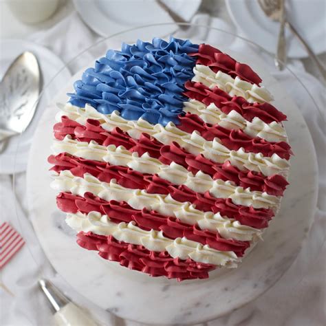 Patriotic American Flag Layer Cake Mom Loves Baking