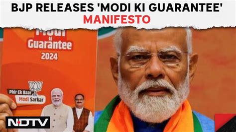 Bjp Manifesto News Bjp Releases Manifesto Pm Modi Says Focus On Dignity Quality Of Life