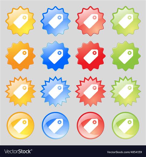 Special offer label icon sign set from sixteen Vector Image