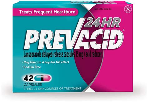 Prevacid 24hr Lansoprazole Delayed Release Capsules 15 Mgacid Reducer Proton Pump Inhibitor