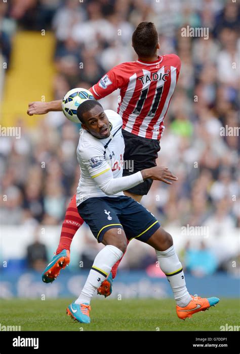 Tottenham Hotspur S Danny Rose Left And Southampton S Dusan Tadic