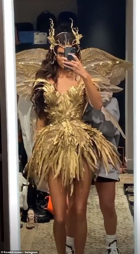 Kendall Jenner Wears Gold Elf Dress To Attend Drakes Halloween Party