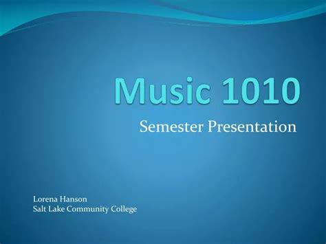 Ppt Music 1010 Powerpoint Presentation Free Download Id2714104