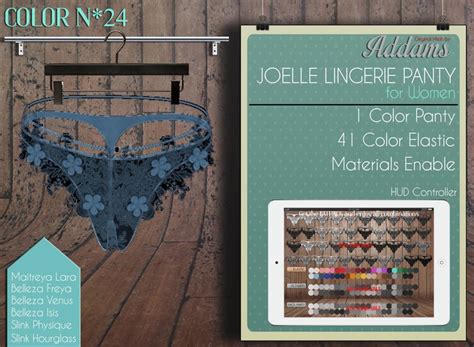 Second Life Marketplace Addams Lingerie Joelle Mesh Panties For Maitreya Belleza Slink 24