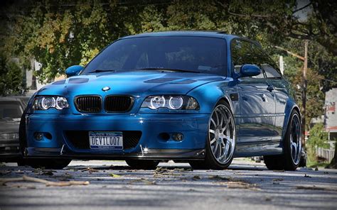 Tuning Bmw M E Azul M Coches Alemanes Azul E Bmw Fondo De