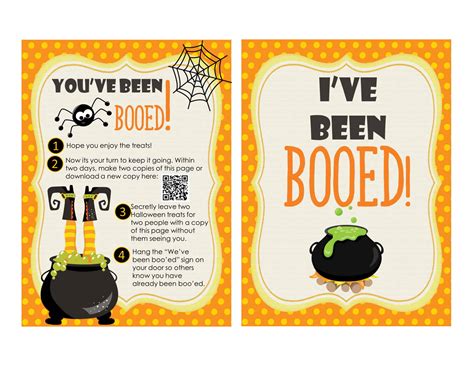 FREE Printable You've Been Booed Sign & I've Been Booed Sign