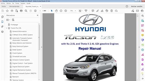 Hyundai Tucson Ix35 Nu 2 0 Theta Ii 2 4 Workshop Repair Manual De Taller