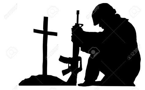 Soldier Kneeling In Prayer Clipart | Free download on ClipArtMag