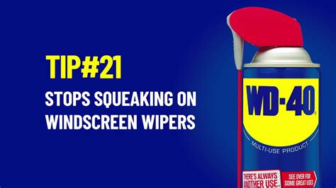 How To Stop Squeaking On Windscreen Wipers With Wd 40 Multi Use Product Youtube