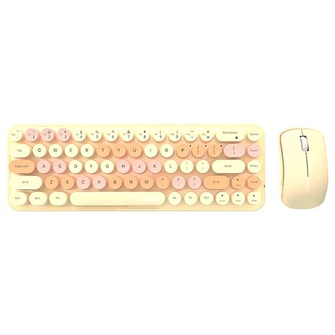 Mofii Ibean Retro Dot G Inal Mbrico Mudo Teclado Y Rat N Set Ni As