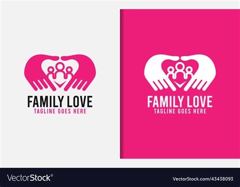 Family love logo design abstract group Royalty Free Vector