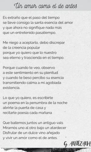 Poema Un Amor Como El De Antes Por G Antezana Poematrix