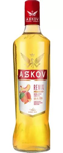 Bebida Askov Vodka Remix Pêssego 900ml Parcelamento sem juros