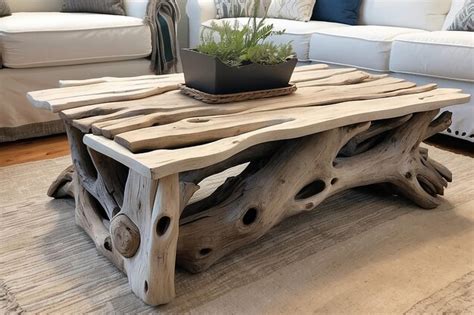 Premium Photo | DIY Driftwood Coffee Table