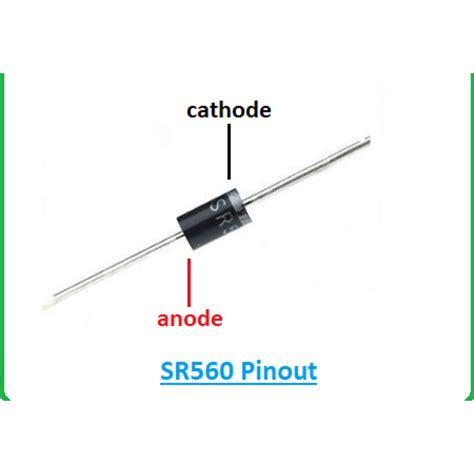 Jual SR560 SB560 560 Schottky Barrier Rectifier Diodes 5A 60V DO 201AD