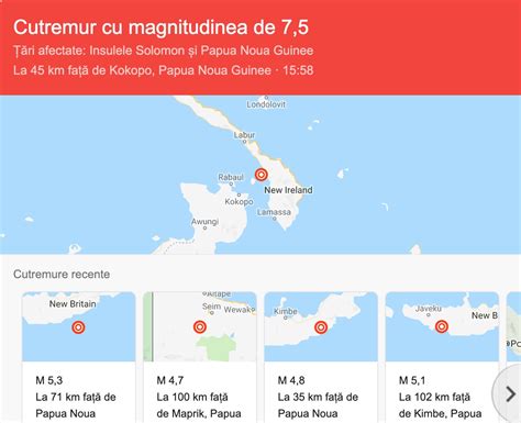 Cutremur DEVASTATOR în Noua Britanie din Papua Noua Guinee 7 5 grade pe