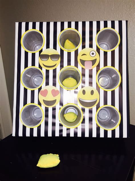 Emoji Bean Bag Toss Cardboard Box And Disposable Cups Under 4 To Make