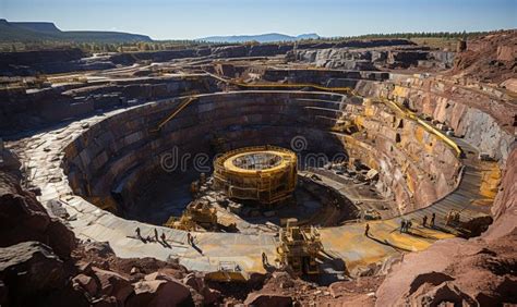 massive open pit  mountain stock image image  isolated rock